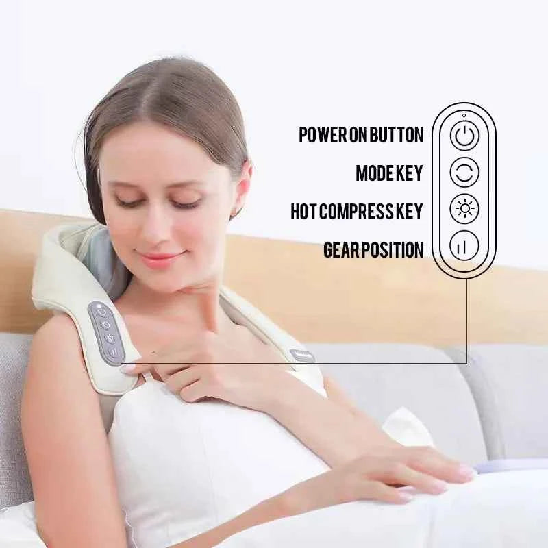 RelaxEase Neck and Shoulder Massager for Ultimate Relief and Comfort